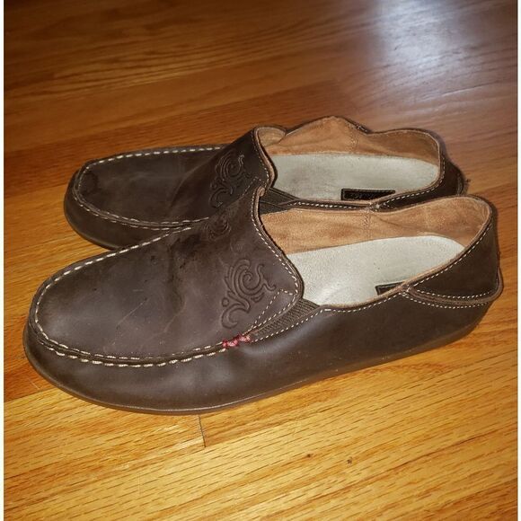 Olukai Nohea nubuck leather loafers Womans Size 9 - Picture 2 of 7
